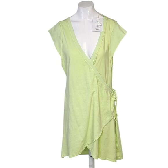 Daily Practice by Anthropologie Montauk V-Neck Wrap Dress Green Size Large - Picture 1 of 10